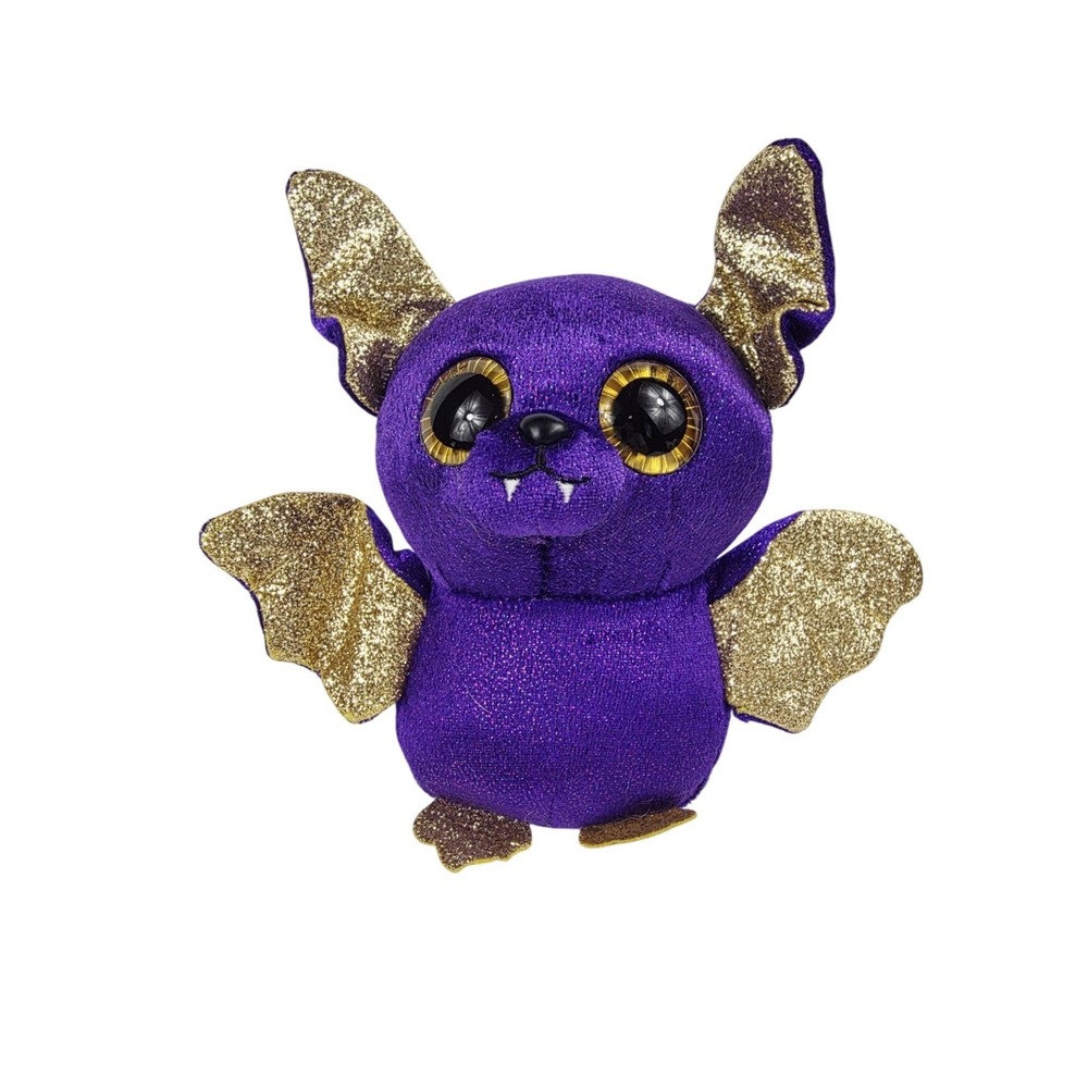 Ty Beanie‎ Boos Count Purple Bat Gold Glitter Eyes 6in Plush Stuffed Animal 2018
